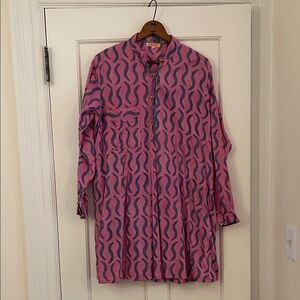 Lisa Corti Kaftan Dress Pink Cotton | Women’s Size M